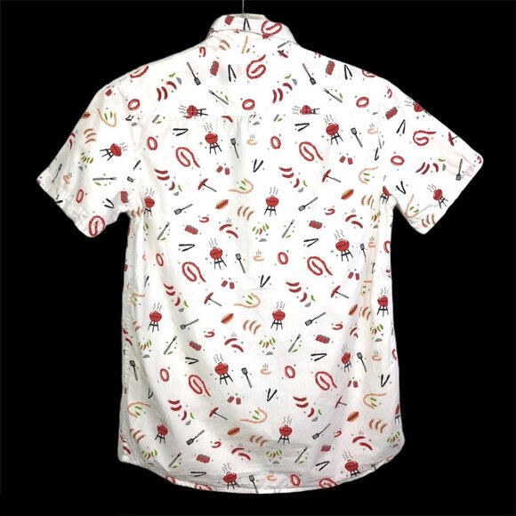 American Republic Mens S Button Up Summer Cookout BBQ Short Sleeve Collared - Picture 9 of 10